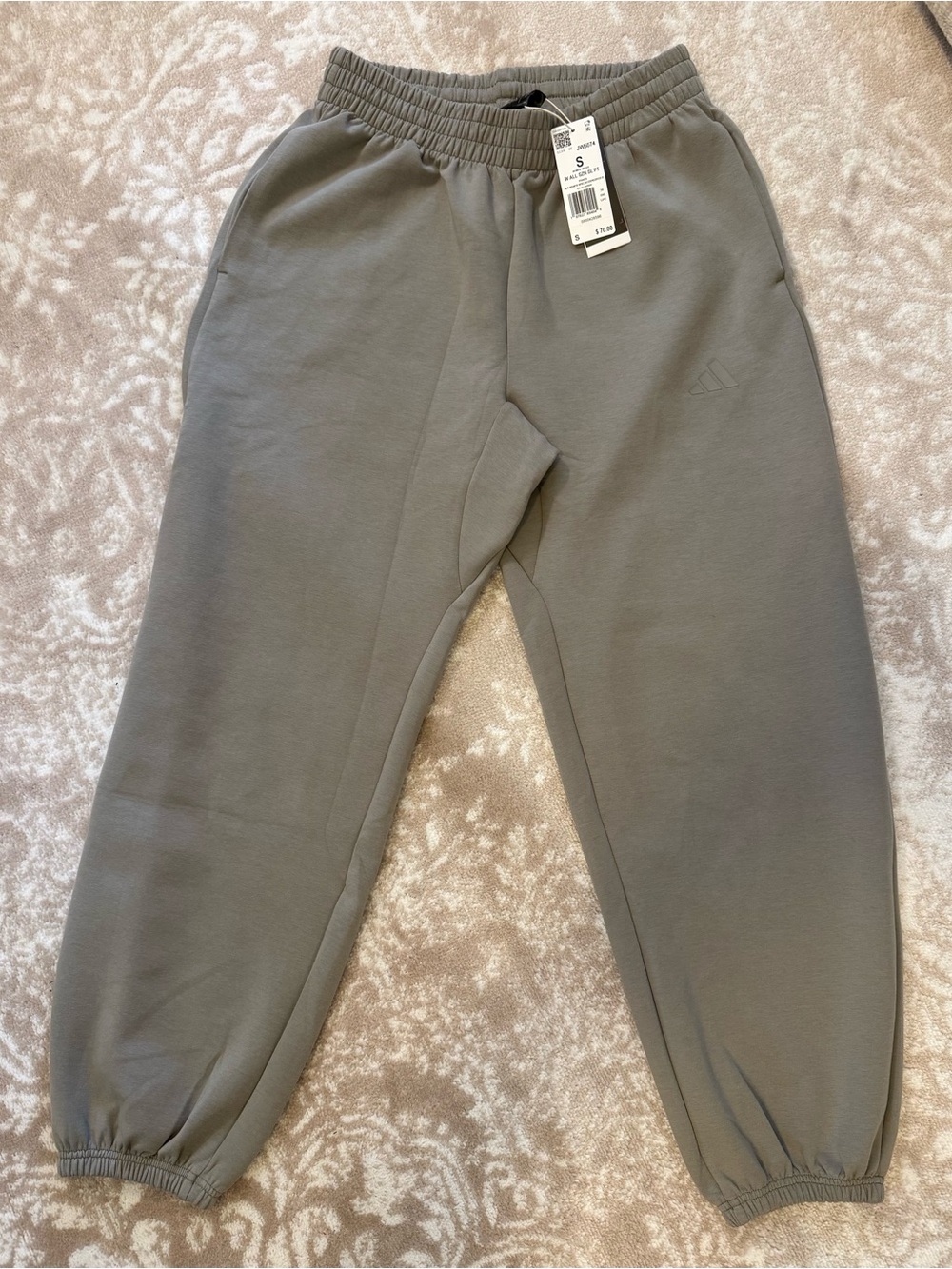 adidas Women’s Size Small Pebble Gray Baggy Joggers